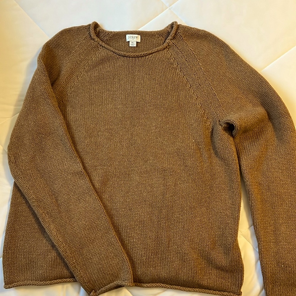 Jcrew warm and cozy sweater XL brown